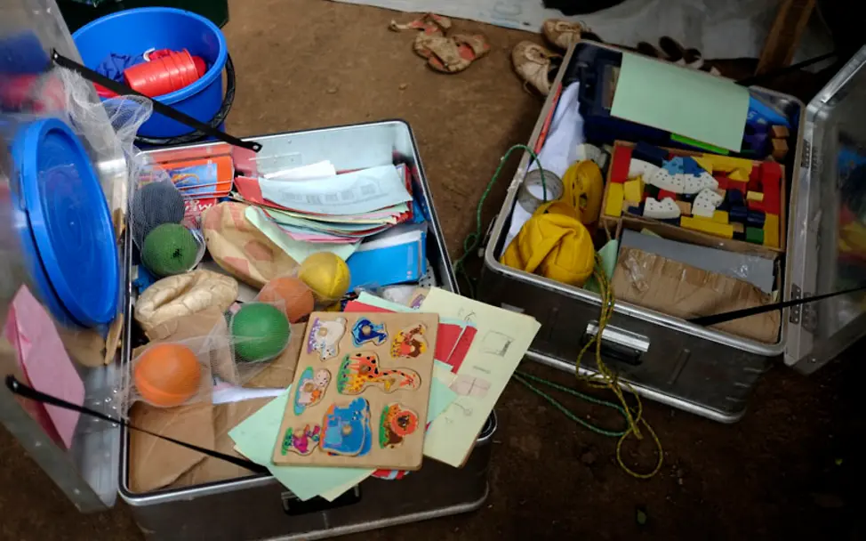 Kindergartenkiste von UNICEF | © UNICEF CAR/Roger LeMoyne Kindergartenkiste von UNICEF