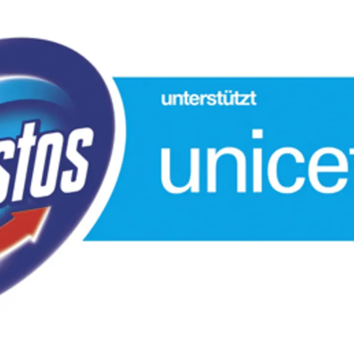 Domestos unterstützt UNICEF Logo Domestos unterstützt UNICEF