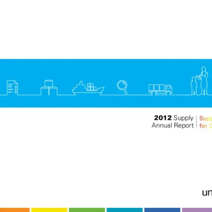 AR019 UNICEF Supply Annual Report 2012 AR019 UNICEF Supply Annual Report 2012