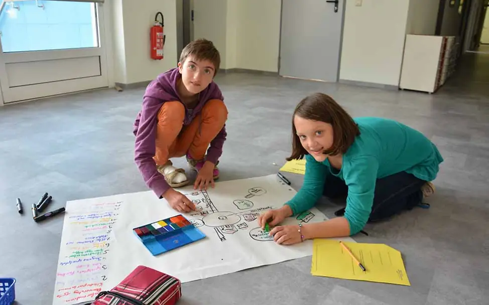 Eintägiger Workshop in Riesa | © UNICEF/Sedlmayr Vorbereitung auf Treffen mit Bundespräsident Gauck