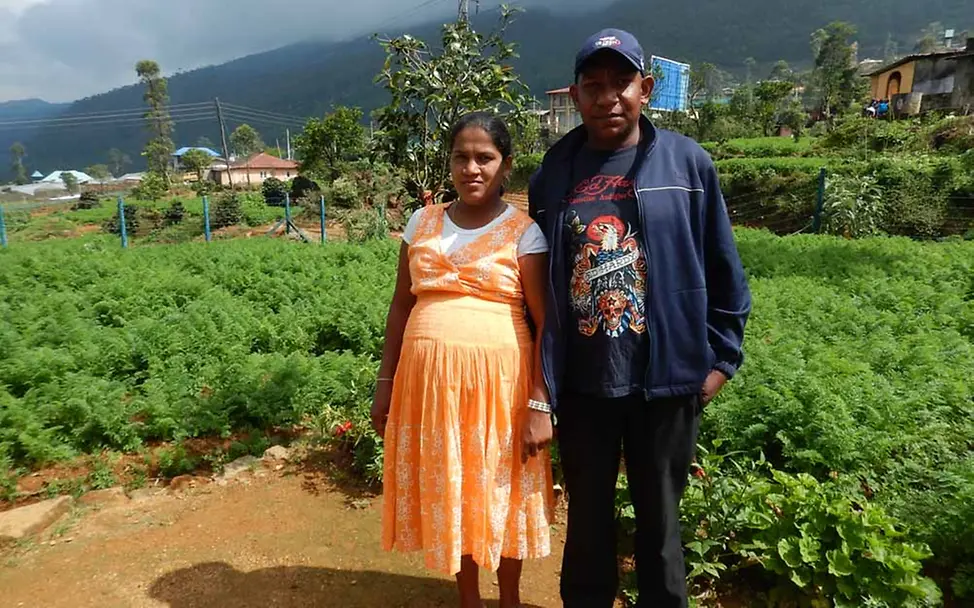 Dammika, 32, erwartet ihr erstes Baby | © UNICEF Sri Lanka Teeplantage