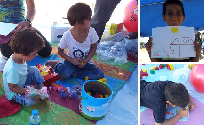 Gevgelija: Flüchtlingskinder im kinderfreundlichen Ort von UNICEF | © UNICEF Mazedonien Gevgelija: Flüchtlingskinder im kinderfreundlichen Ort von UNICEF