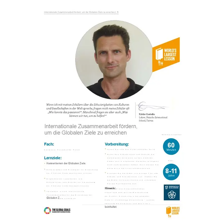 Worlds largest lesson – Internationale Zusammenarbeit Worlds largest lesson – Internationale Zusammenarbeit