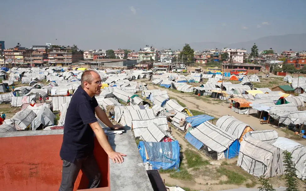 Christian Schneider in Kathmandu | © UNICEF/Narendra Shrestha Nepal Erdbeben: Christian Schneider in Kathmandu
