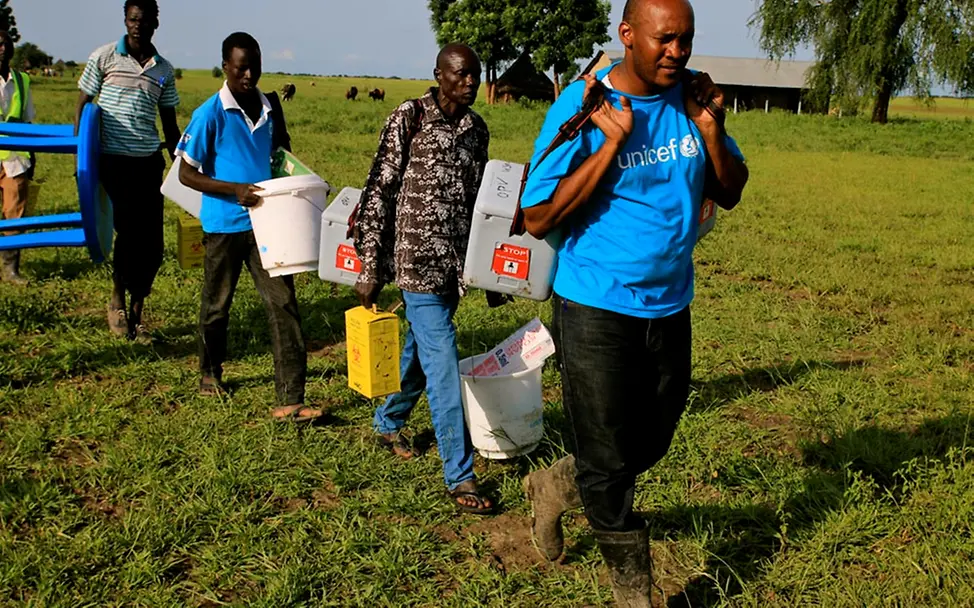 Südsudan: Viele Dörfer sind für die Impfteams schwer erreichbar