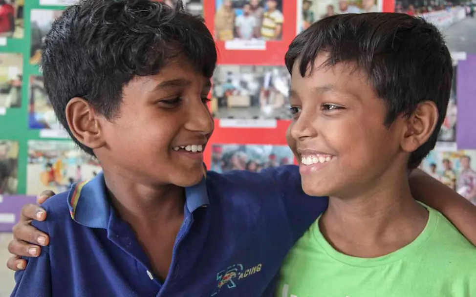 Sicherheit für Straßenkinder: Milon hat im Kinderzentrum neue Freunde gefunden. 