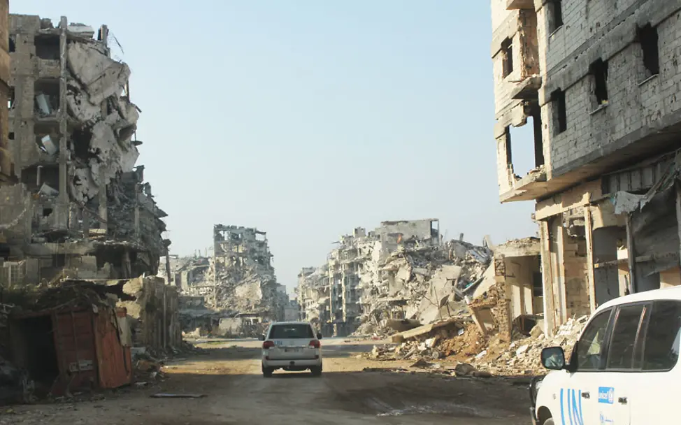 Die zerstörte Altstadt von Homs im Januar 2015 | © UNICEF/Tiku Homs zerstört