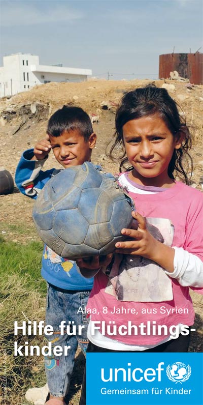 UNICEF-Faltblatt Flüchtlingskinder