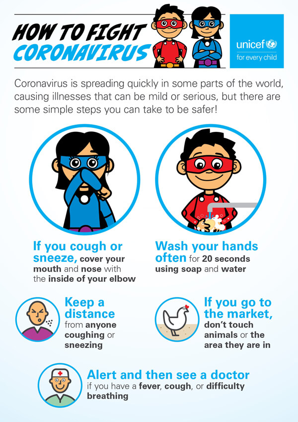 Coronavirus: Aufklärungsplakat von UNICEF in Italien