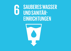 Icon Nachhaltigkeitsziel 6: Sauberes Wasser und Sanitäreinrichtungen