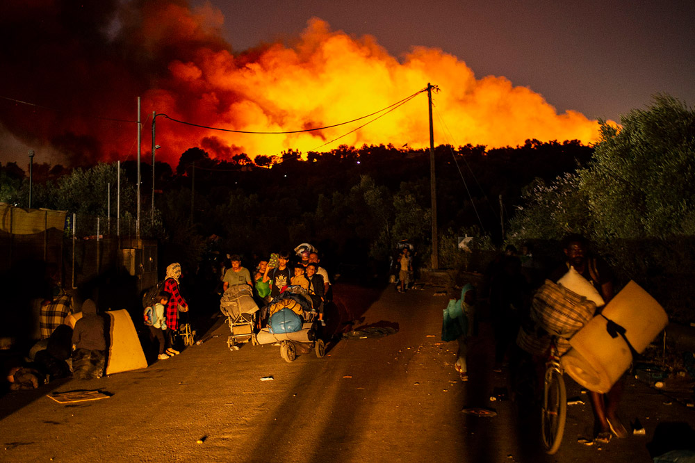 Lesbos, Greece: The flames of misery