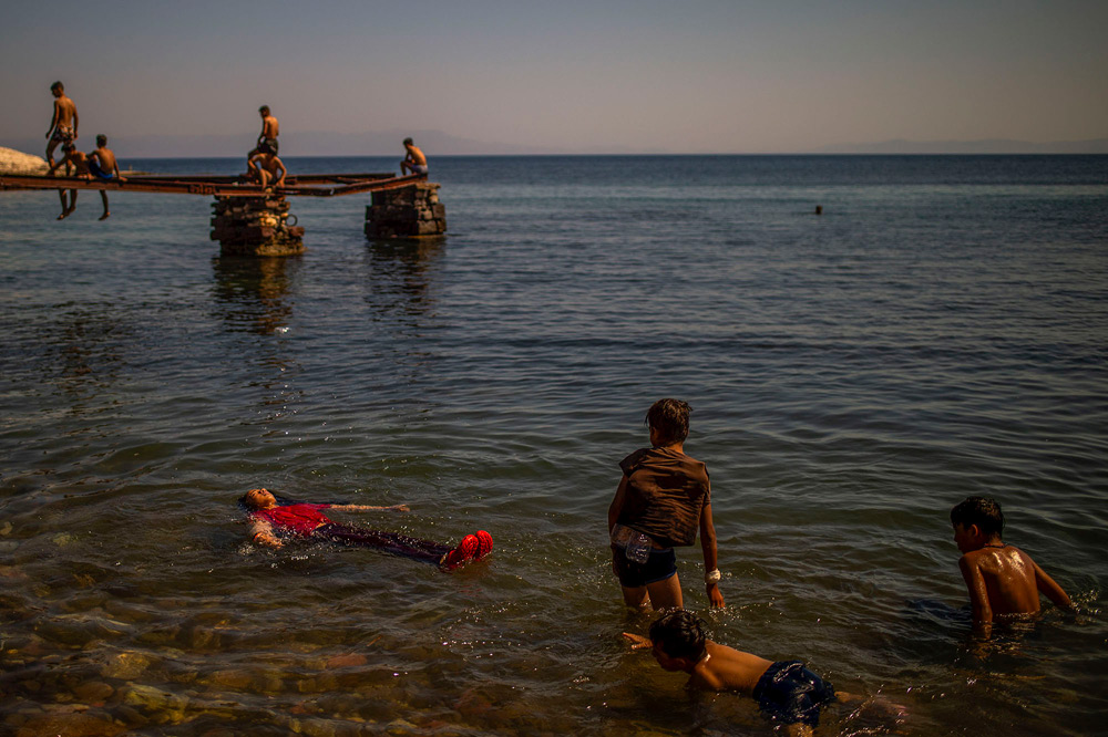 Lesbos, Greece: The flames of misery