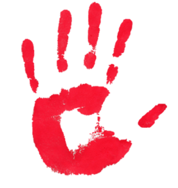 Muster rote Hand Muster rote Hand