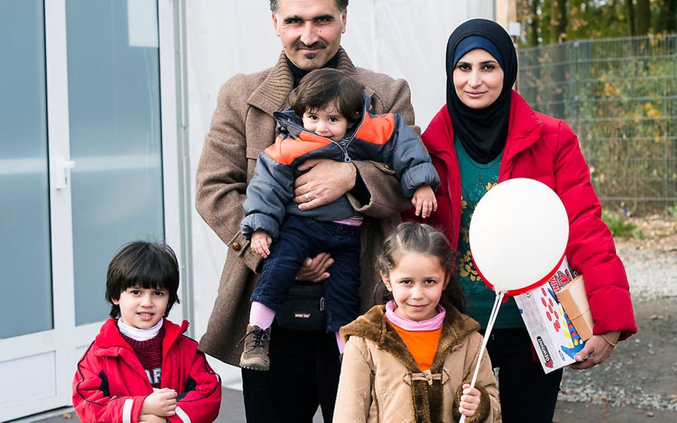 Saria und Familie in einer Flüchtlingsunterkunft in Köln.