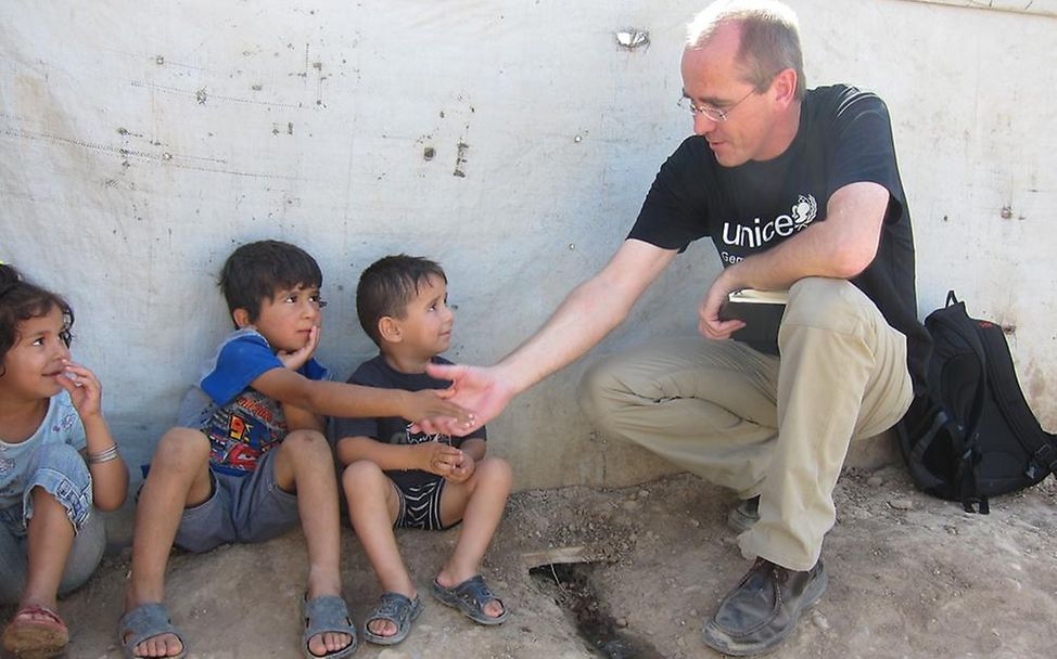 Syrische Flüchtlingskinder: Christian Schneider im Flüchtlingslager Domiz
