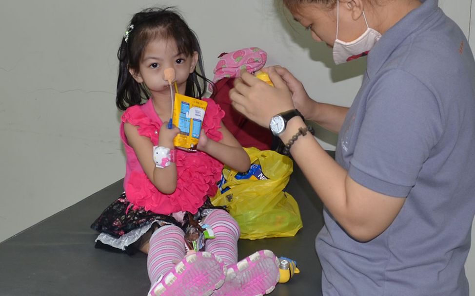 Umgang mit Behinderung: Saisai wird in einem Krankenhaus in Quezon, Manila, betreut.