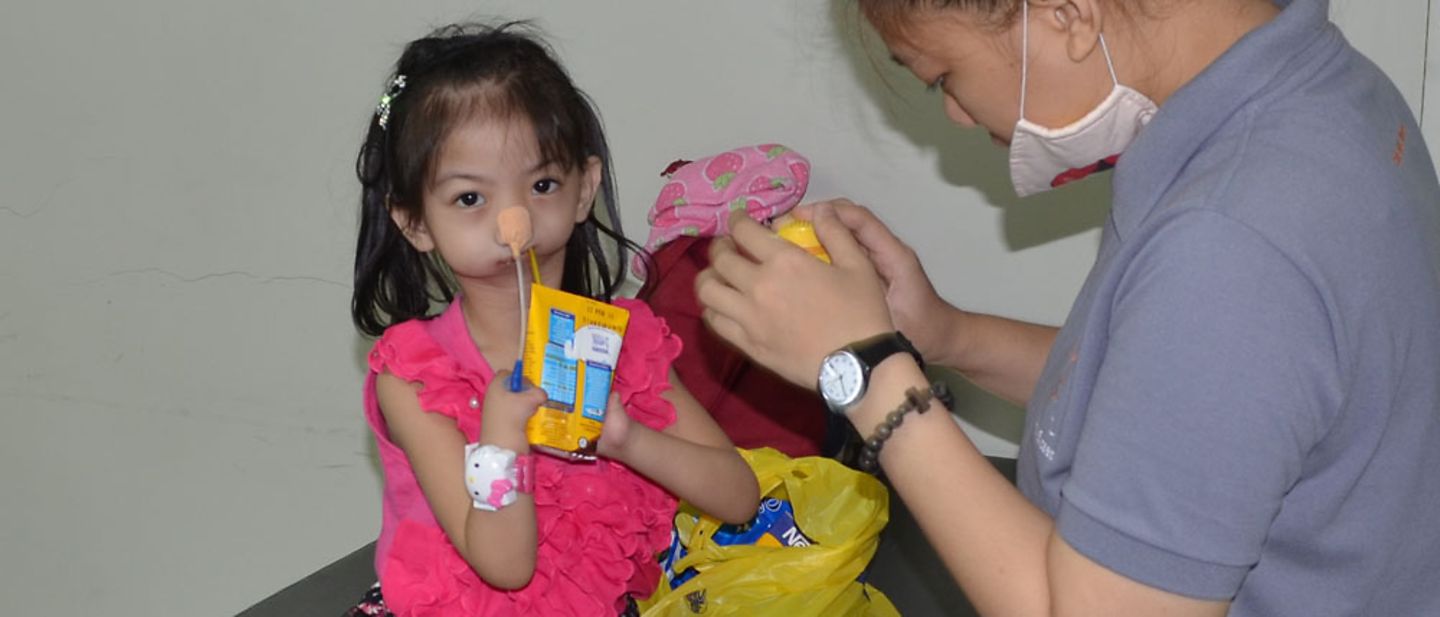 Umgang mit Behinderung: Saisai wird in einem Krankenhaus in Quezon, Manila, betreut.