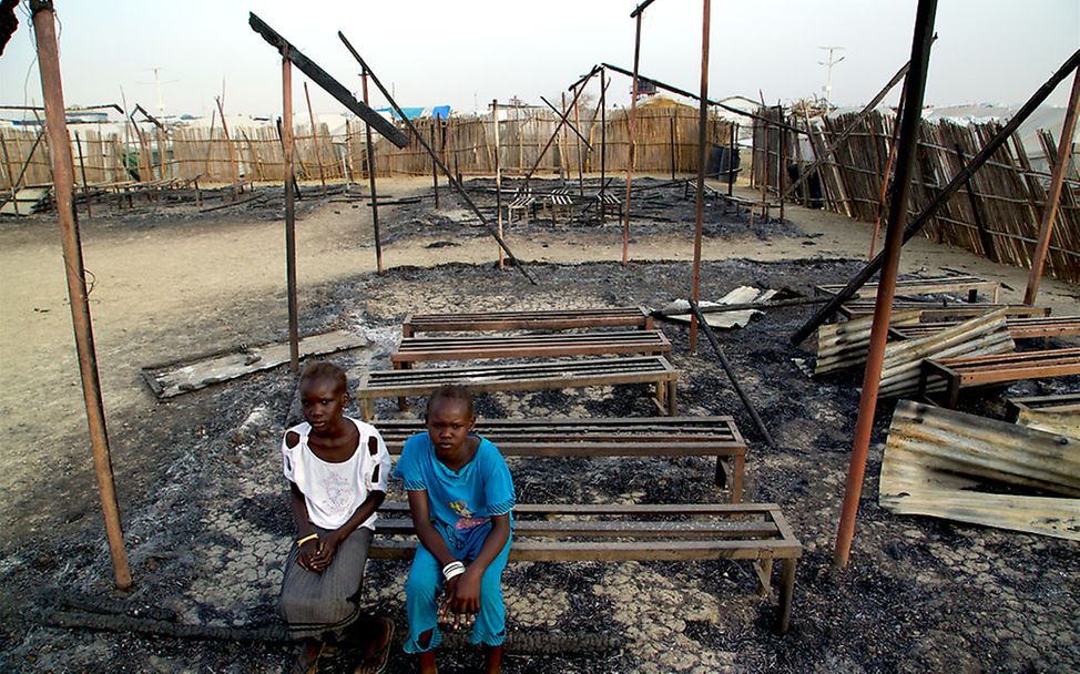 Südsudan zerstörte Schule