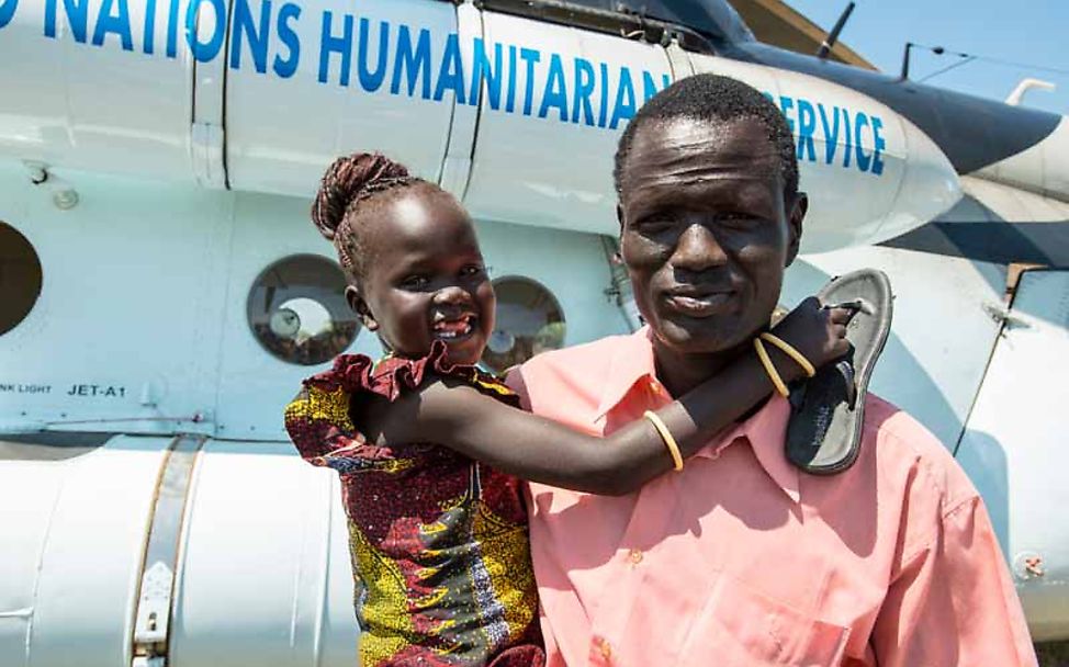 Südsudan: Wan Kher Gui ist endlich wieder mit seiner Tochter, Nyagoa, vereint