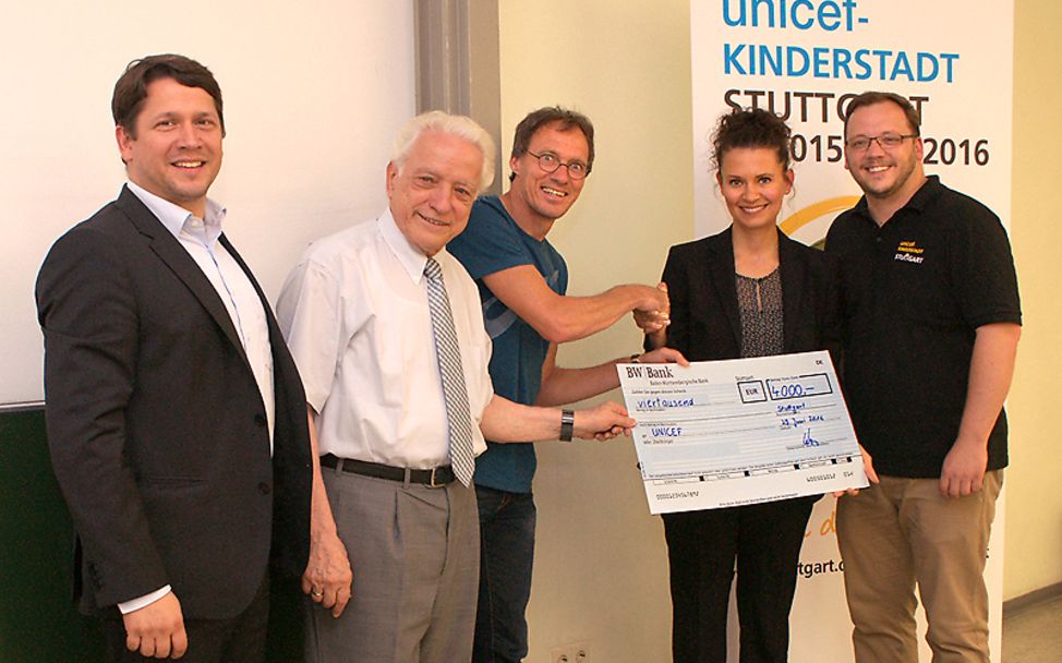 Beim Spendenlauf kamen 4000 Euro für die UNICEF-Kinderstadt Stuttgart zusammen