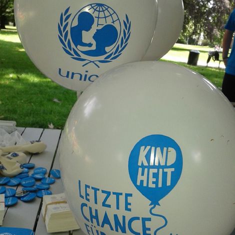 Luftballons der neuen UNICEF-Kampagne