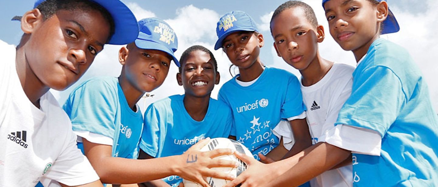 UNICEF in Brasilien: Kinder auf dem Straßenfußballfest.