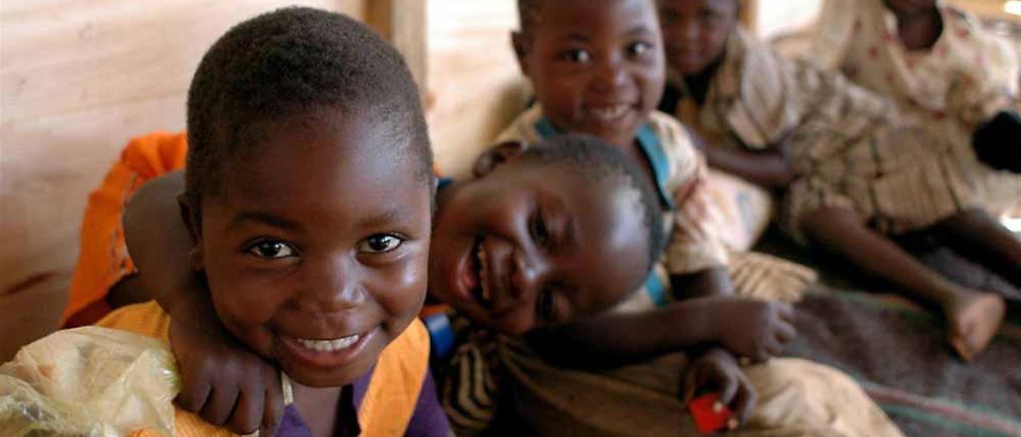 UNICEF in Malawi: glückliche Kinder in einem Aids-Waisenhaus