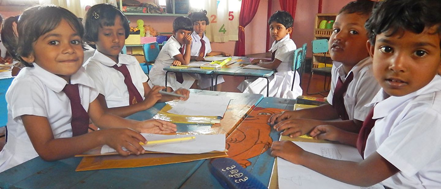 UNICEF in Sri Lanka: Schüler der Thispanekanda Grundschule.
