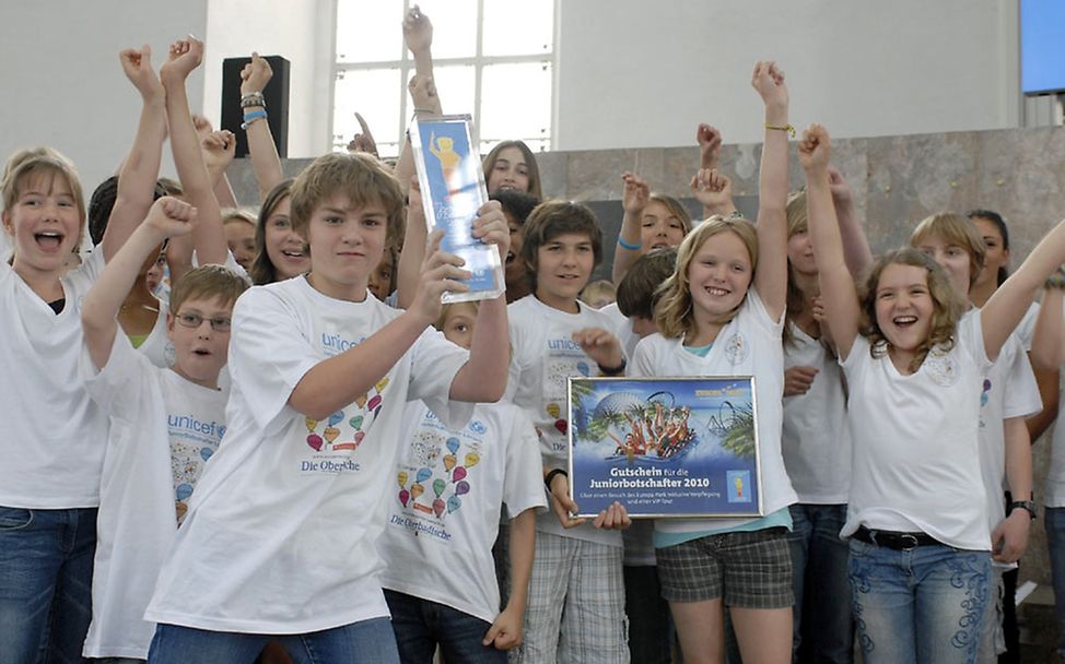 Die UNICEF-JuniorBotschafter-Gewinner 2010