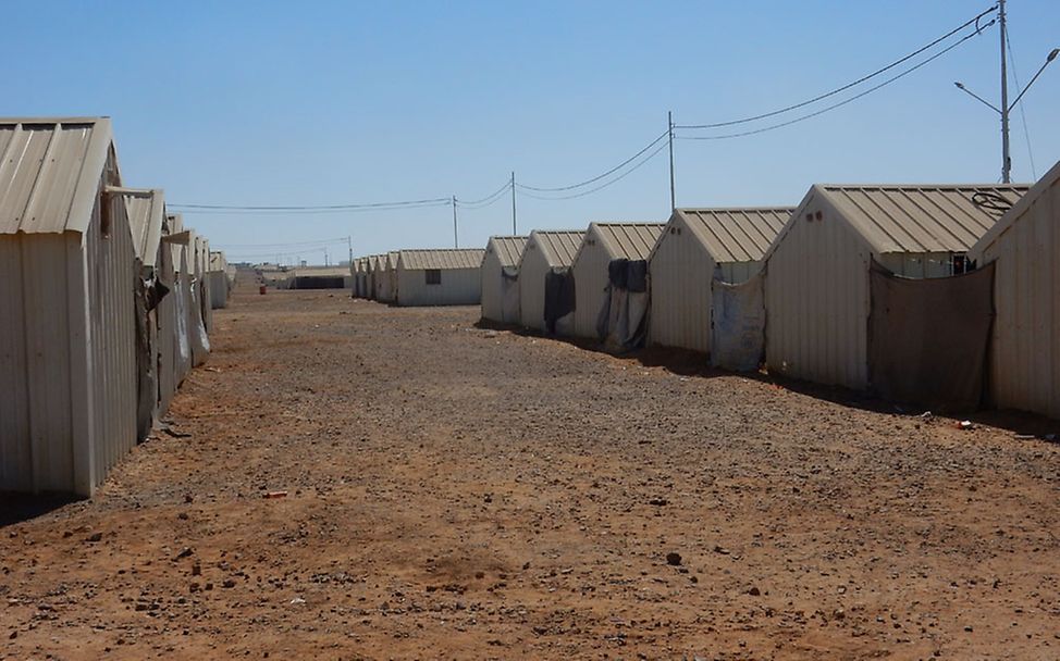 Projektreise Jordanien: Hütten im Flüchtlingscamp Azraq