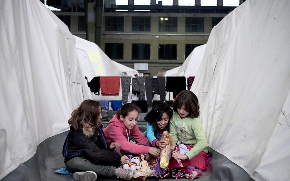 Deutschland: Flüchtlingsheim in Berlin Tempelhof