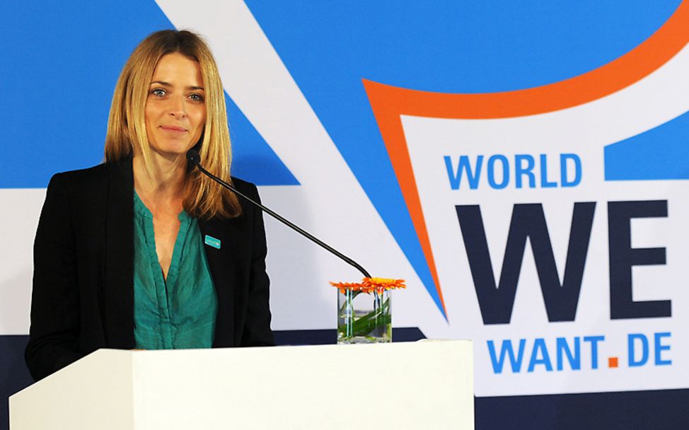 Eva Padberg bei der Pressekonferenz zu World We Want