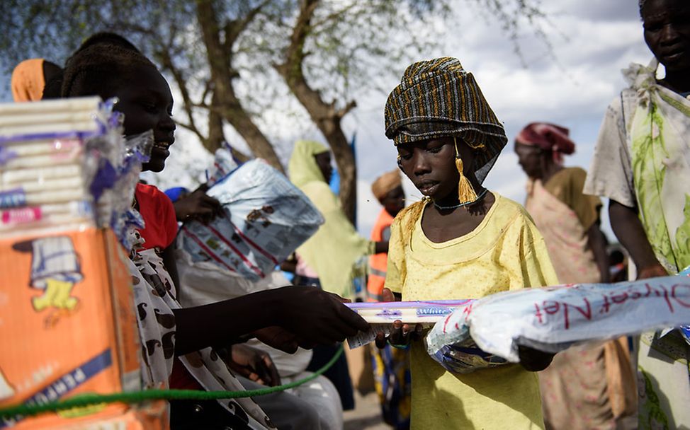 Südsudan: Die Hilfslieferung enthält Moskitonetze und Wasserreinigungstabletten