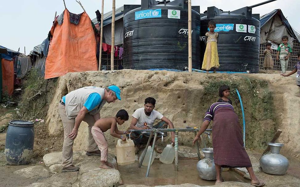 Martin Worth koordiniert Wasser- und Hygiene-Maßnahmen in der Region Cox Bazar 