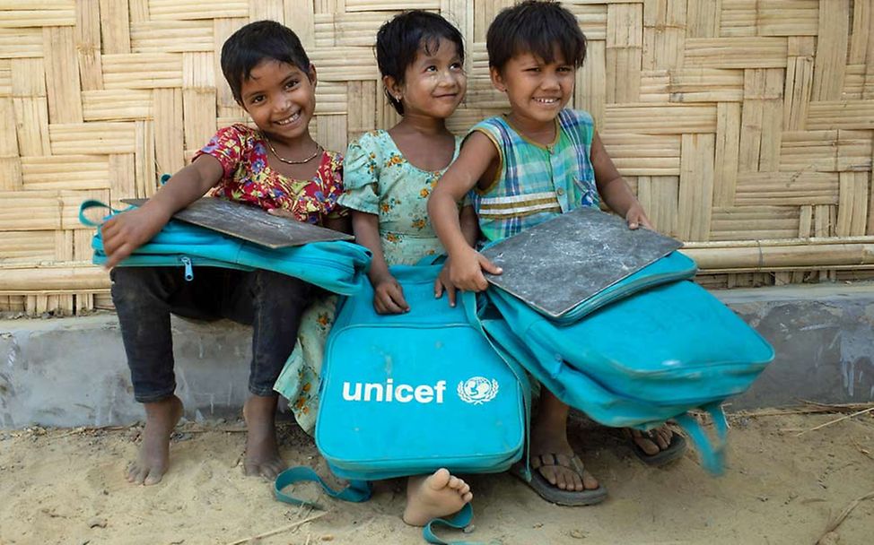 Bildung: UNICEF versorgt Rohingya-Kinder mit Schulmaterial 