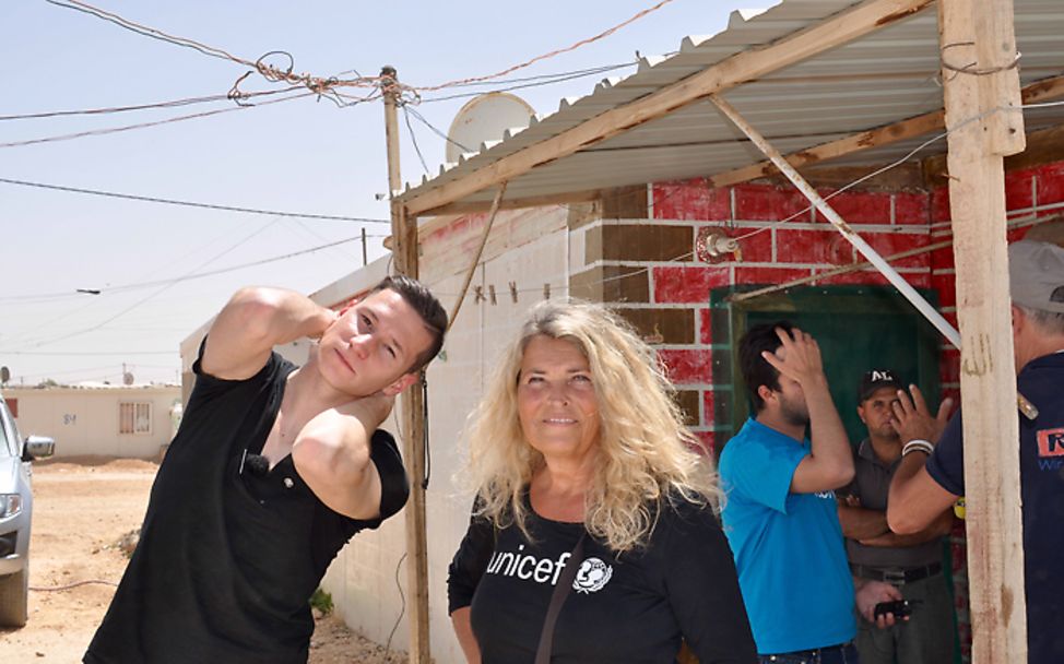 Jordanien: UNICEF-Mitarbeiterin Claudia Berger war mit Julian Draxler in Jordanien.
