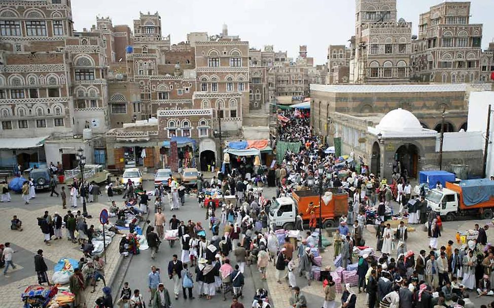 Jemen: Die Altstadt von Sanaa vor dem Krieg. 