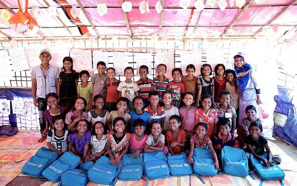 Bangladesch: Rohingya-Kinder im Lernzentrum des Flüchtlingscamps