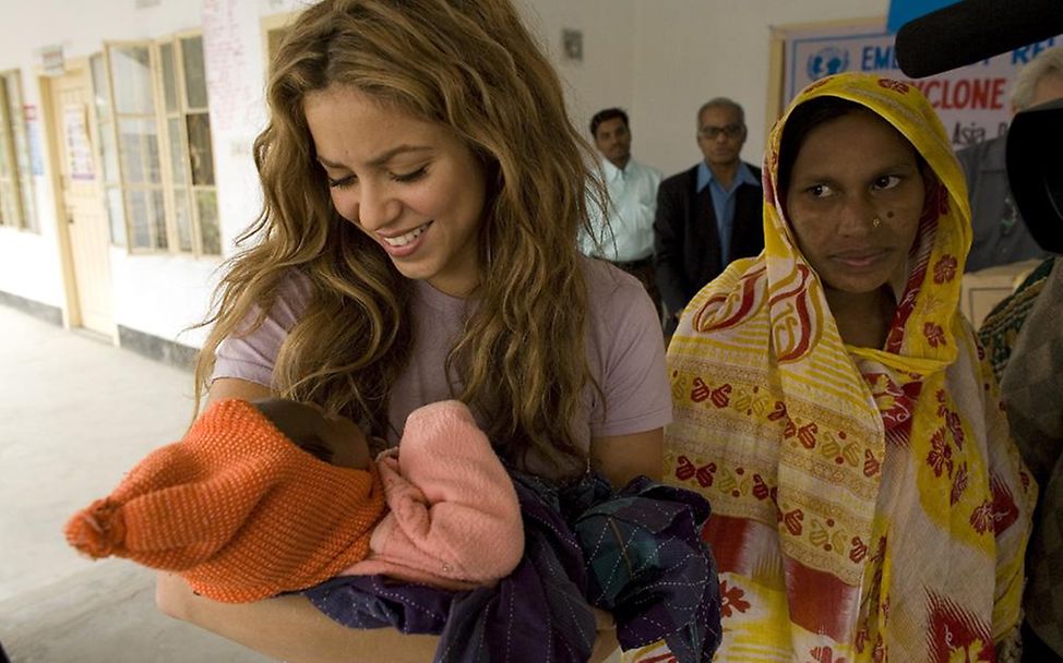 Shakira beim UNICEF-Projektbesuch in Bangladesch. @UNICEF, Noorani