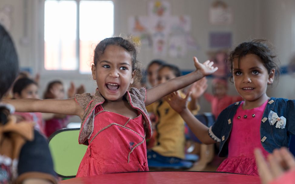 Zaatari in Jordanien: Rimas singt im Kindergarten
