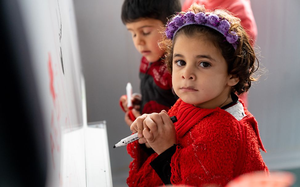 Zaatari in Jordanien: Ein Mädchen im Kindergarten