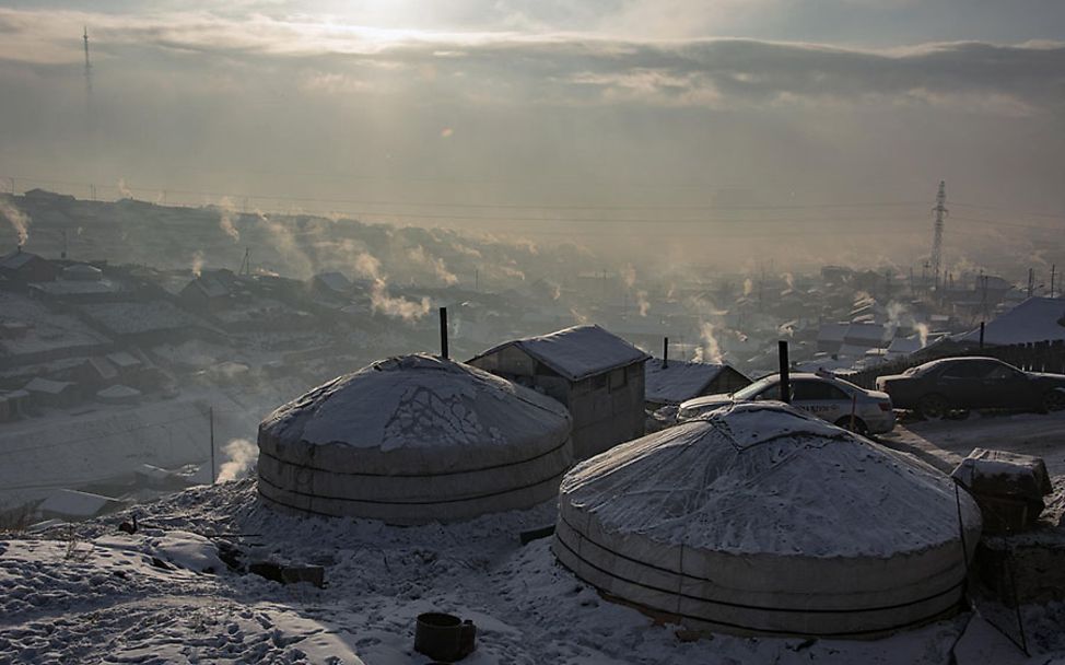 Ulaanbaatar: Die mongolische Hauptstadt zählt im Winter zu den Städten mit der höchsten Luftverschmutzung.