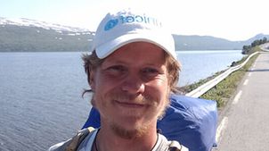 Nordkap-Wanderer Lukas Bion unterwegs in Norwegen