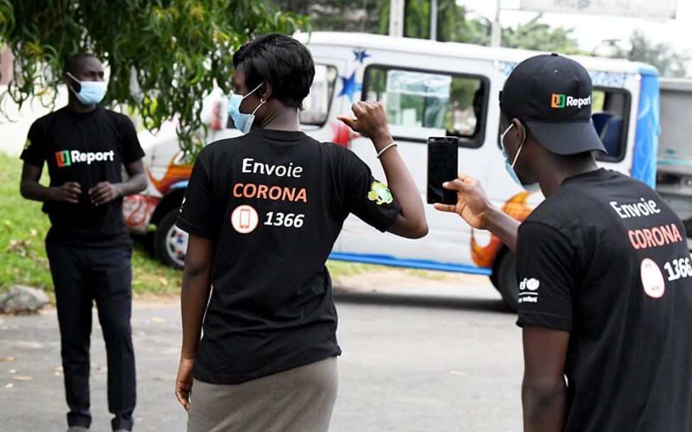 Elfenbeinküste: U-Reporter klären über Corona auf