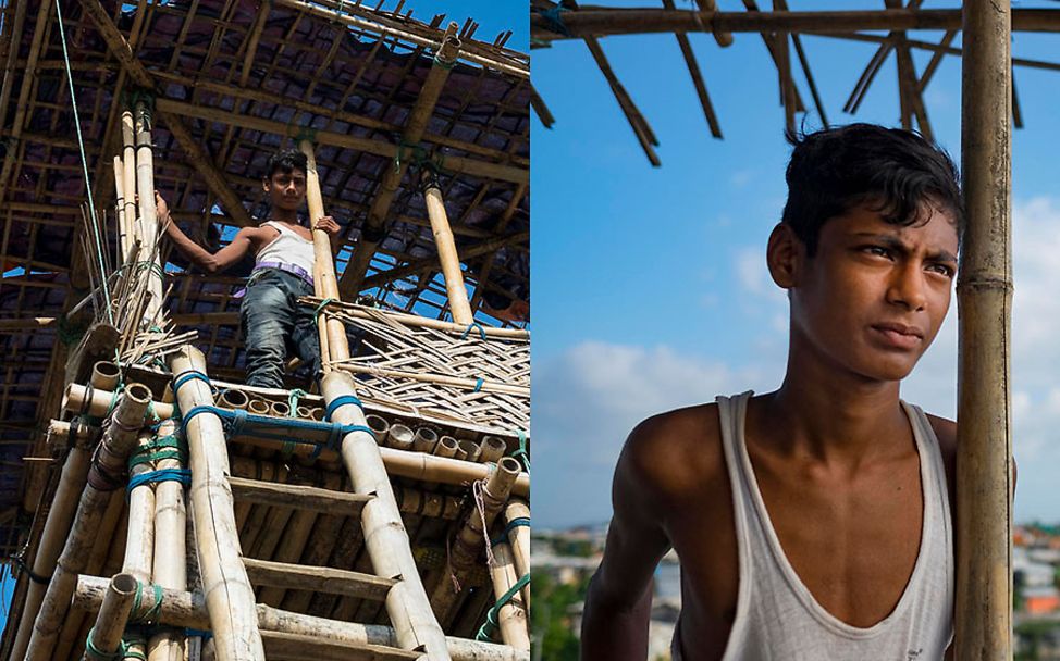 Bangladesch: Mohammad auf einem Wachturm in Kutupalong.