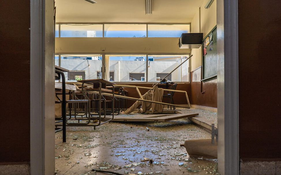 Explosion im Libanon: Eine zerstörte Schule in Beirut