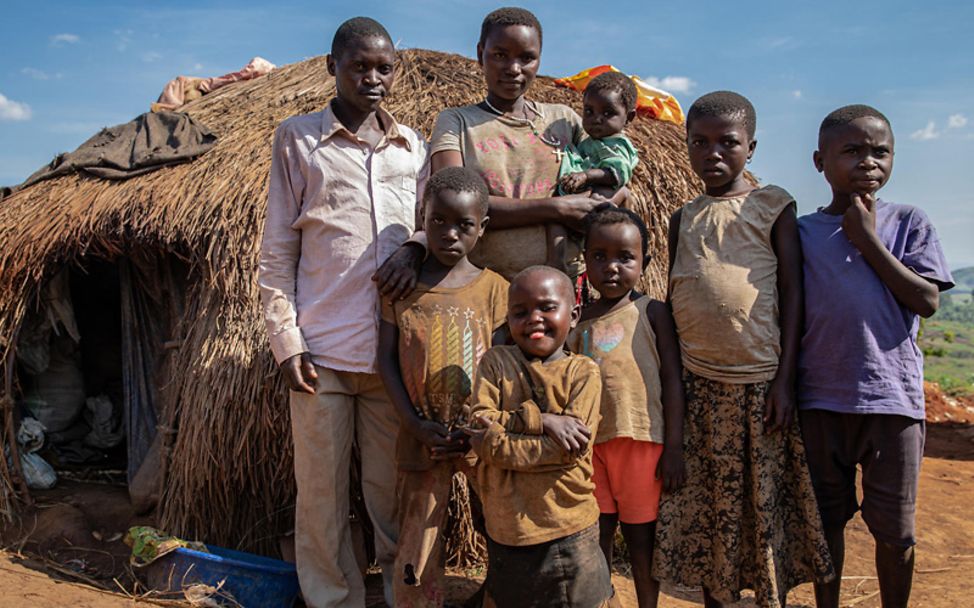 Kongo: Eine Familie in einem Vertriebenenlager