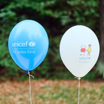 Luftballons mit UNICEF-Logo