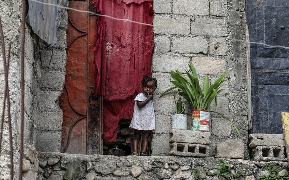 Haiti: Ein kleines Mädchen in Port-au-Prince.