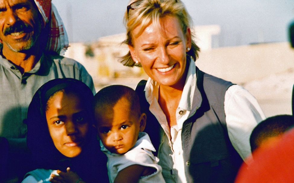 Sabine Christiansen im Irak 2003. 